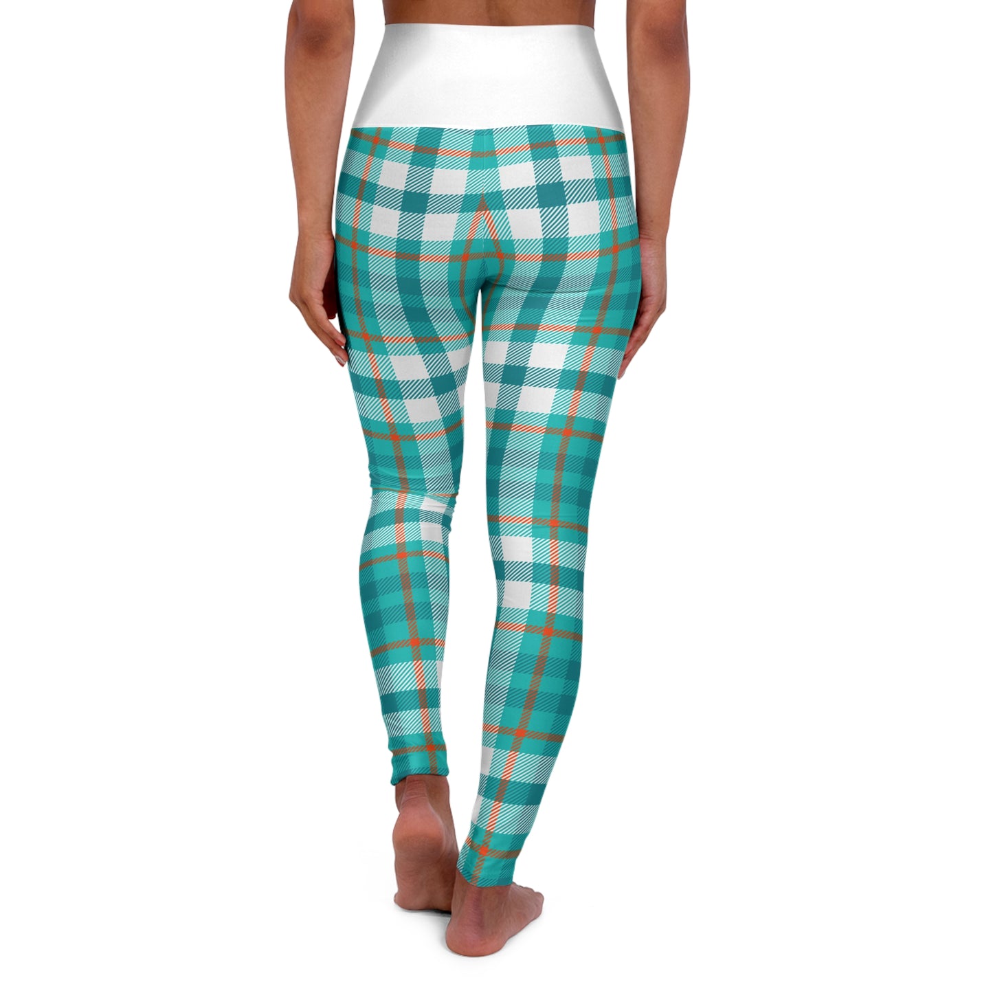 Fins Up - Plaid High Waisted Yoga Leggings