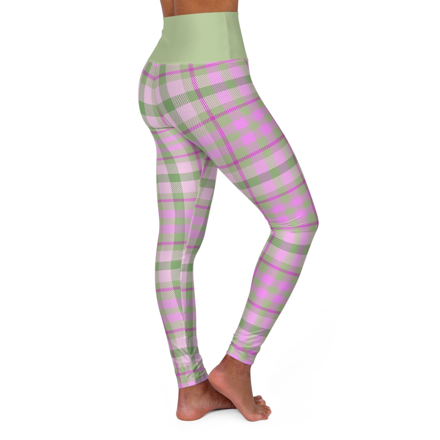 Pretty in Plaid - High Waisted Yoga Leggings