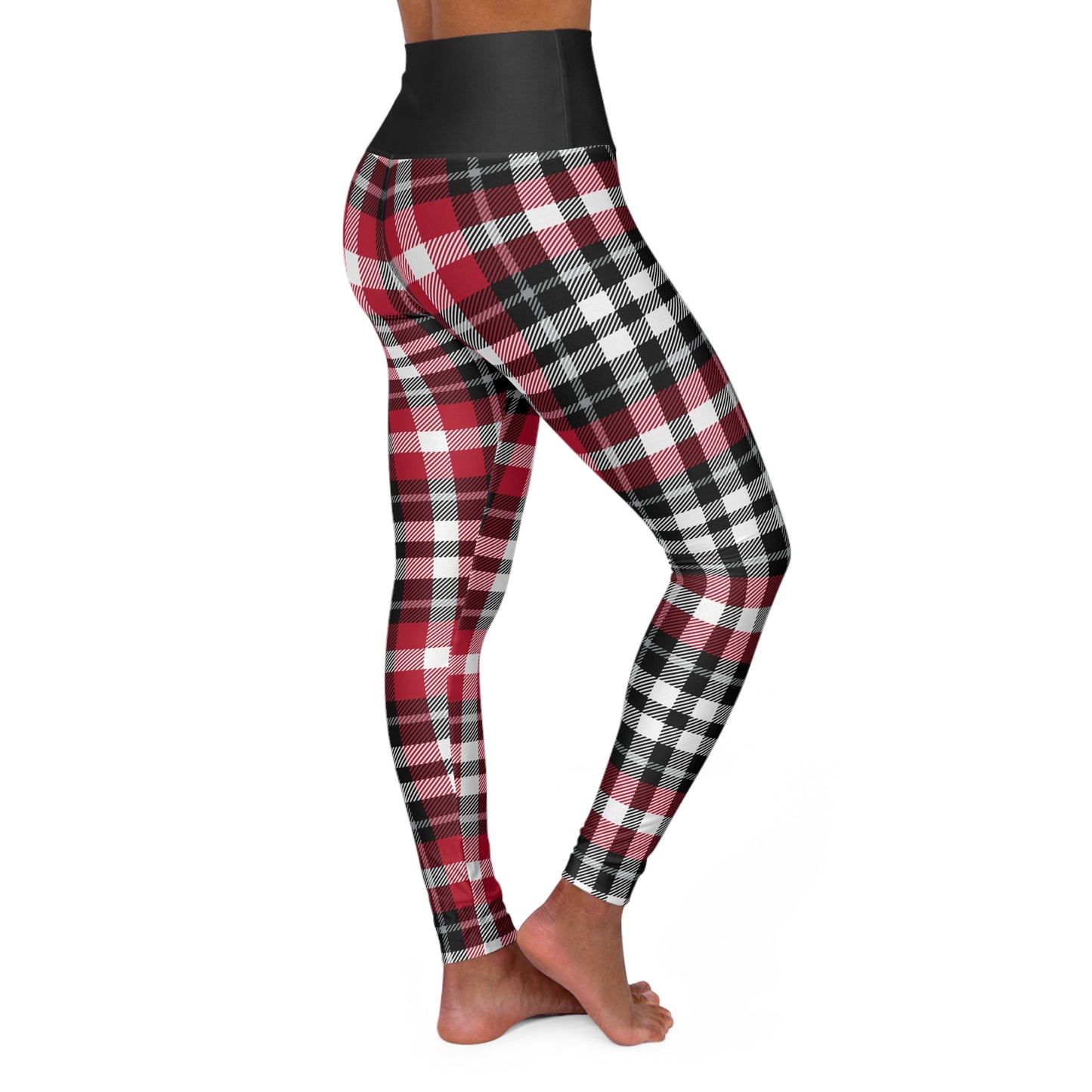 Sic 'em Dawgs - Plaid High Waisted Leggings