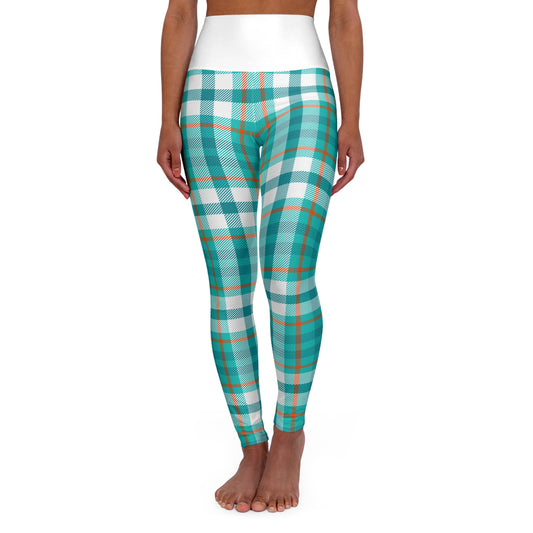 Fins Up - Plaid High Waisted Yoga Leggings