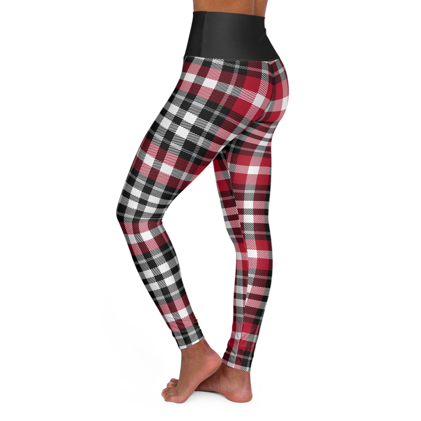 Sic 'em Dawgs - Plaid High Waisted Leggings